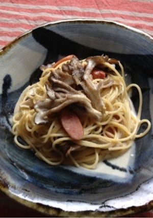 舞茸とウインナーのクリームパスタ-レシピのメイン写真