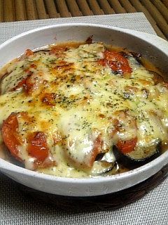 我が家の定番トマト&ナスのチーズ焼き。。-レシピのメイン写真