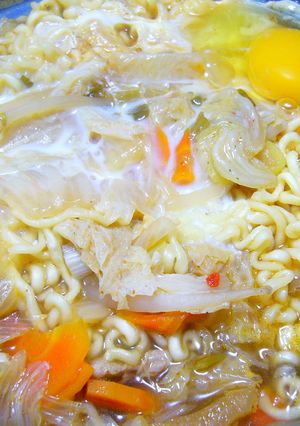 白菜で辛ラーメン！-レシピのメイン写真
