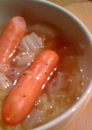超簡単☆白菜とウインナーのとろとろ煮-レシピのメイン写真