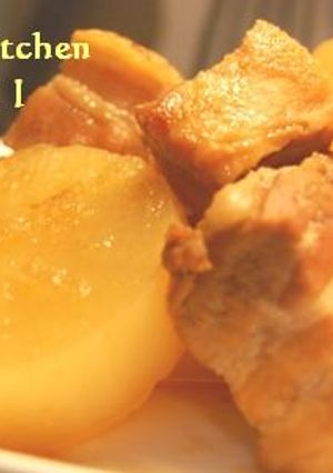 豚バラ肉とお大根の甘辛煮♪スープもね☆-レシピのメイン写真