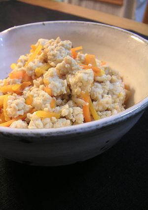 ゆっくり作る炒り豆腐-レシピのメイン写真