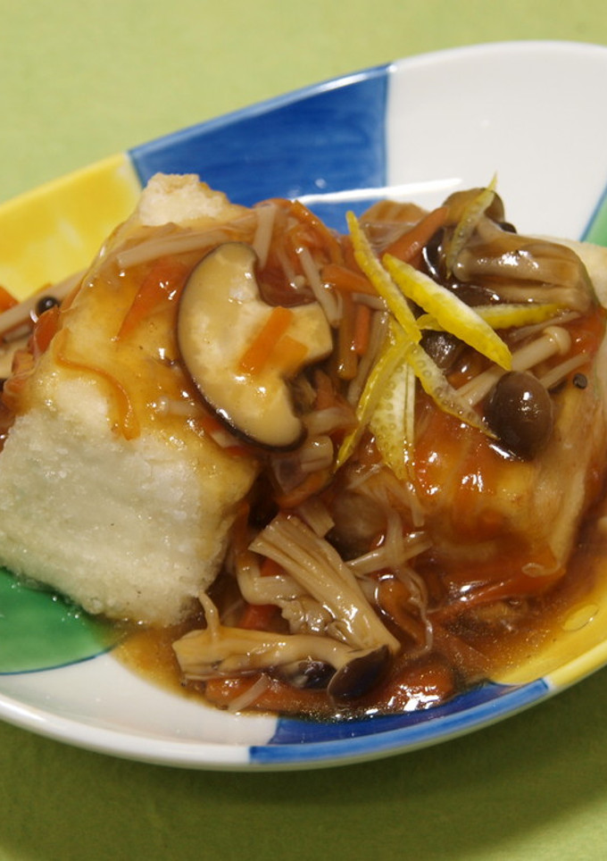 秋に頂く我が家の揚げだし豆腐-レシピのメイン写真