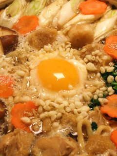 土鍋でど~んと鍋焼きうどん-レシピのメイン写真