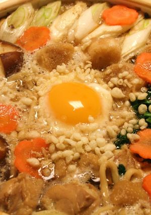 土鍋でど～んと鍋焼きうどん-レシピのメイン写真