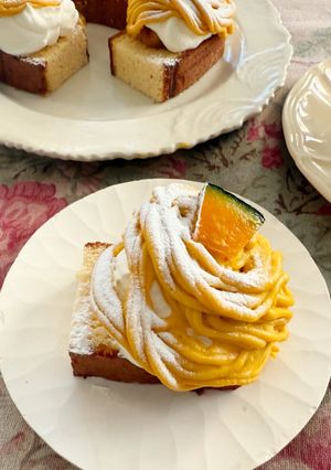 かぼちゃチーズモンブラン-レシピのメイン写真