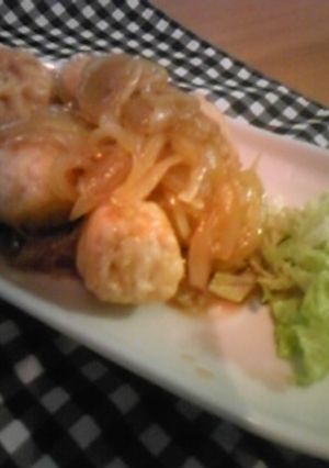 あつあつゴハンに♪鳥だんごと春雨の中華煮-レシピのメイン写真
