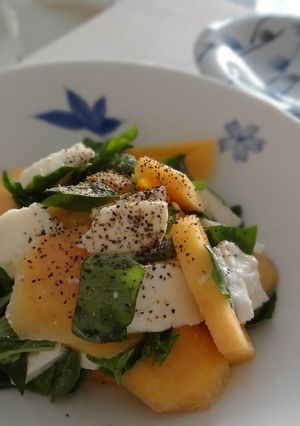 和食に合う♡柿とモッツァレラのサラダ-レシピのメイン写真