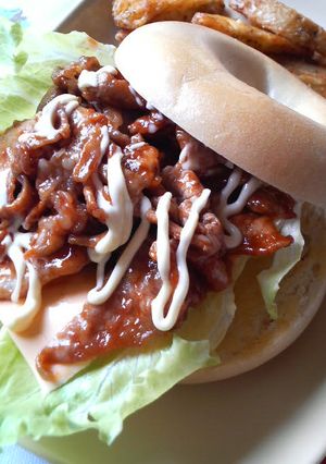BBQベーグルサンド-レシピのメイン写真