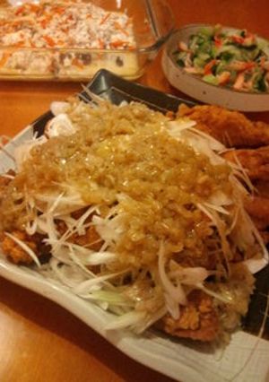 塩だれで食べる鶏の唐揚げ-レシピのメイン写真