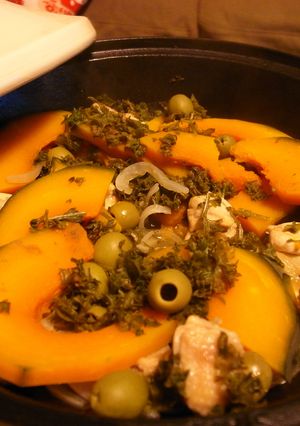 タジン鍋☆かぼすでぎゅっと鶏肉と野菜蒸し-レシピのメイン写真