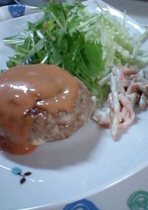 ふんわり酒蒸しハンバーグ-レシピのメイン写真