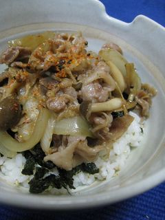 ♪きのこたっぷりにんにく豚丼♪-レシピのメイン写真