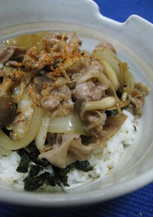 ♪きのこたっぷりにんにく豚丼♪-レシピのメイン写真
