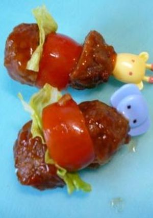 ミートボールバーガー＊キャラ弁おかず＊-レシピのメイン写真