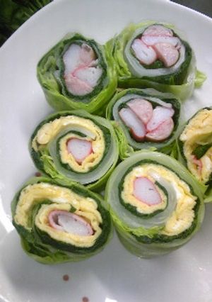 ✿きゃべつとほうれん草の花畑ロール✿-レシピのメイン写真
