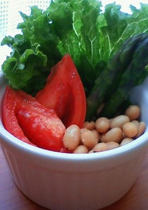 簡単☆大豆サラダ(味噌ドレッシング)-レシピのメイン写真