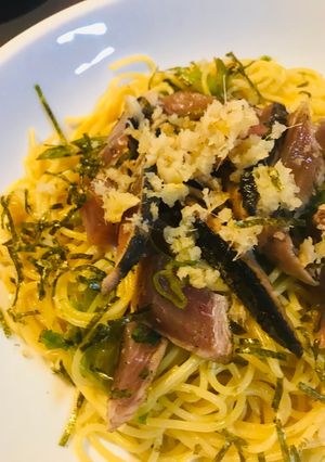 カツオのたたき＆長ネギの和風パスタ-レシピのメイン写真