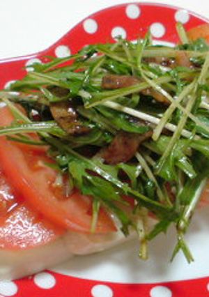 彩☆トマトと水菜の豆腐サラダ-レシピのメイン写真