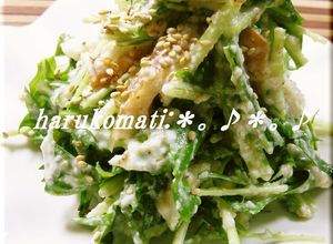お豆腐で水菜が美味しいサラダ-レシピのメイン写真