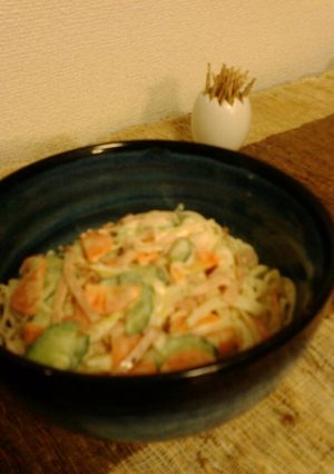 10分で副菜⑥そうめんマヨサラダ-レシピのメイン写真