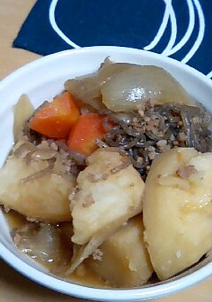 挽き肉で☆肉じゃが-レシピのメイン写真