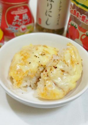 うちの🍀ほりにしで簡単❤️チキンライス風焼おにぎり-レシピのメイン写真