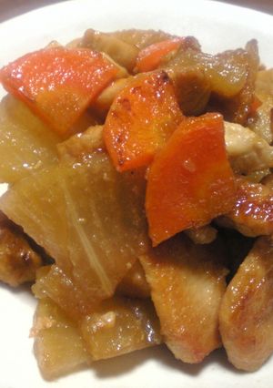 とり肉と大根の炒め煮-レシピのメイン写真