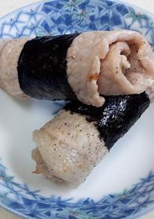 豚さんクルクル海苔クルクル-レシピのメイン写真