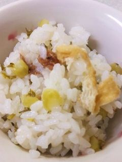 大根葉✿梅干し✿シンプル✿炊き込みご飯-レシピのメイン写真
