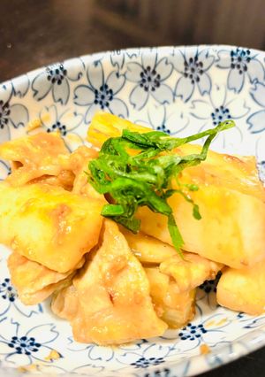 おつまみや副菜に☆豚と長芋の胡麻味噌炒め-レシピのメイン写真