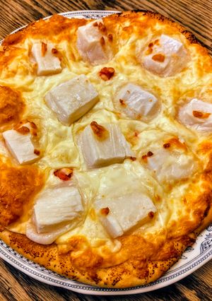 簡単！たらこマヨソースのもちチーズピザ！-レシピのメイン写真