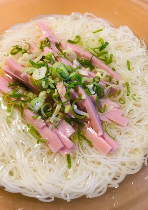 冷製素麺●魚肉ソーセージ添え-レシピのメイン写真