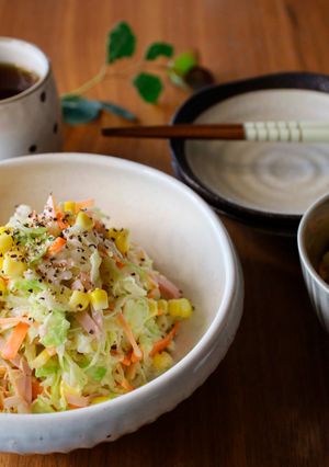 和風コールスローサラダ-レシピのメイン写真
