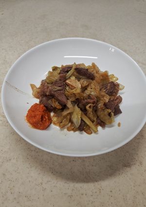 「博多風!鉄板焼肉」ハラミとキャベツ焼-レシピのメイン写真