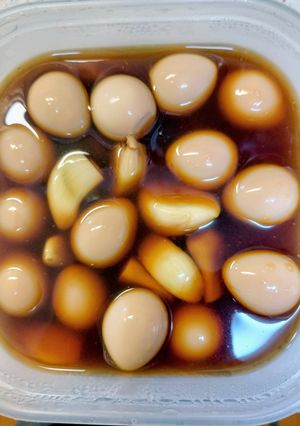 簡単、うずらの卵のにんにく醤油漬け-レシピのメイン写真