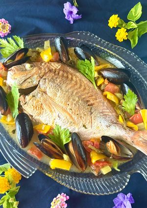 魚料理・おもてなし主菜★チコ鯛のアクアパッツァ-レシピのメイン写真