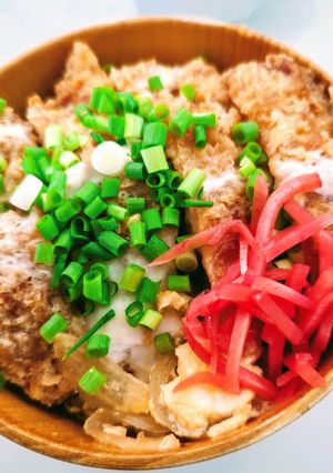 簡単のっけ弁当:カツ丼-レシピのメイン写真