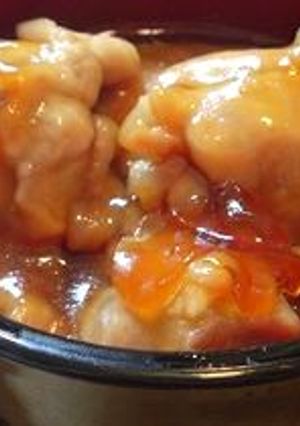 鶏もも肉でとろ～り甘辛煮☆レンジで4分！-レシピのメイン写真