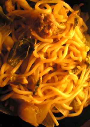 豚挽肉と玉葱のコチュジャン焼きそば-レシピのメイン写真