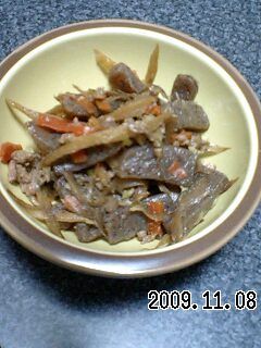 ごぼうとこんにゃくの甘辛煮-レシピのメイン写真