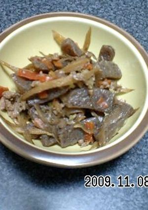 ごぼうとこんにゃくの甘辛煮-レシピのメイン写真