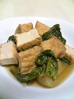 超簡単☆厚揚げとチンゲン菜の煮びたし-レシピのメイン写真