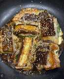 豚チーズ大葉のなすのはさみ焼き