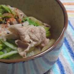 簡単ヘルシー白菜と豚肉のすき煮ダイエ-レシピのメイン写真