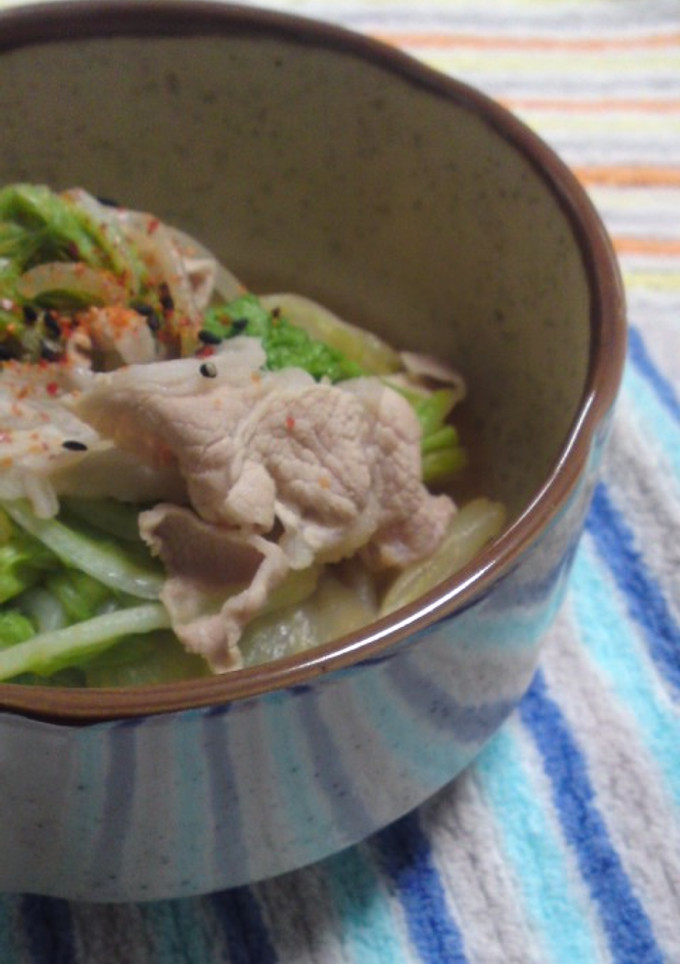 簡単ヘルシー白菜と豚肉のすき煮ダイエ-レシピのメイン写真