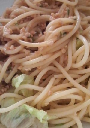 ワンボウルで★納豆とレタスのパスタ-レシピのメイン写真