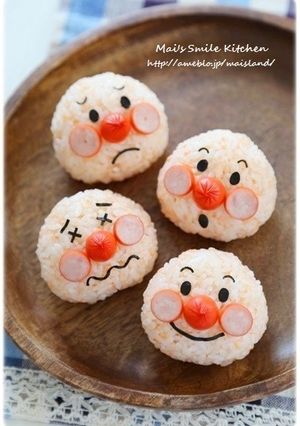 アンパンマンおにぎり＊キャラ弁-レシピのメイン写真