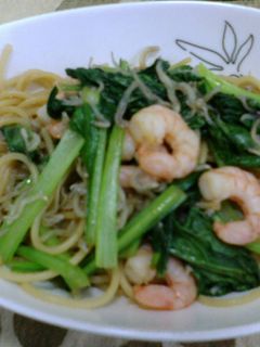 シャキシャキ小松菜パスタ♪-レシピのメイン写真
