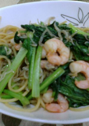 シャキシャキ小松菜パスタ♪-レシピのメイン写真